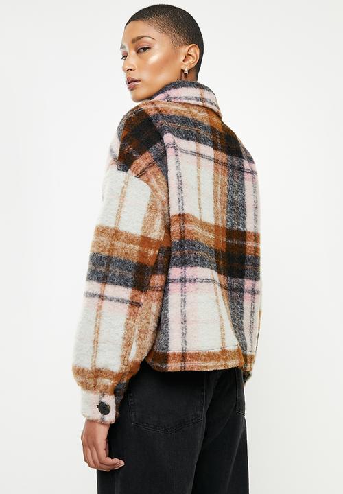 ONLY - Zerina shacket - brown & black