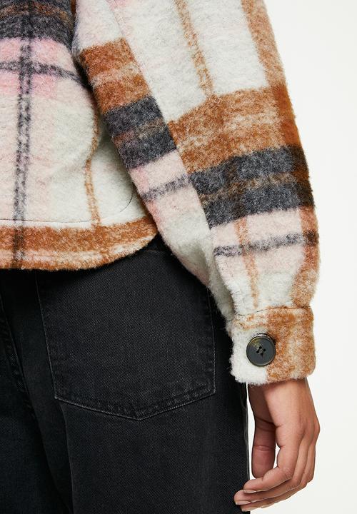 ONLY - Zerina shacket - brown & black