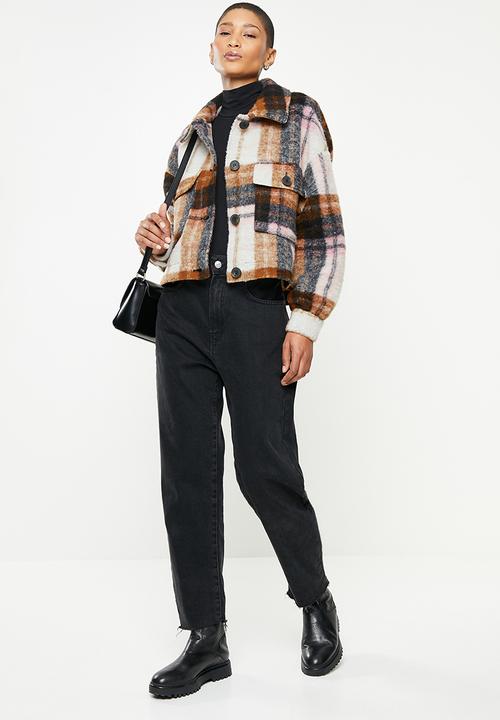 ONLY - Zerina shacket - brown & black