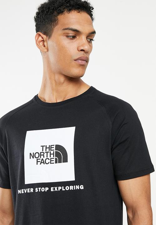 The North Face - M short sleeve raglan redbox tee - black
