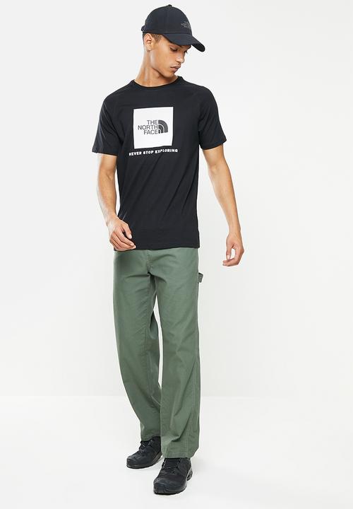 The North Face - M short sleeve raglan redbox tee - black