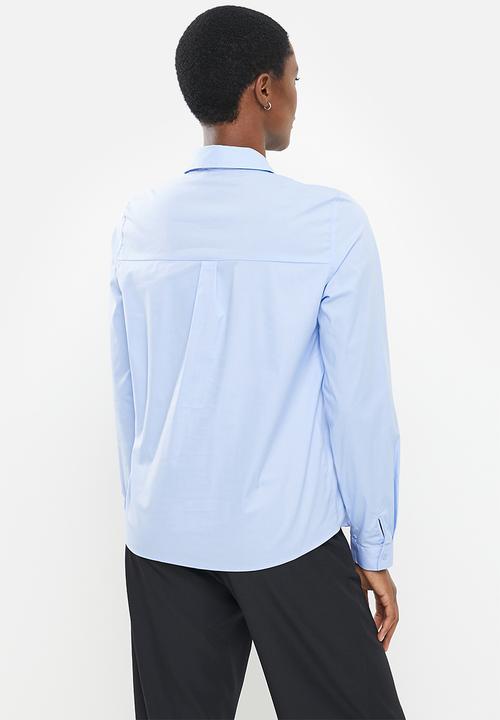 ONLY - Amy pop denim shirt - blue