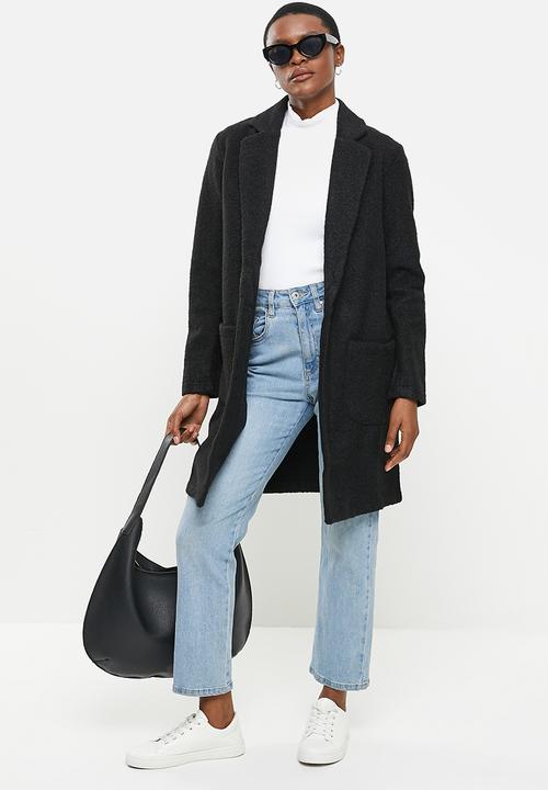 ONLY - Joanna long sleeve coat - black