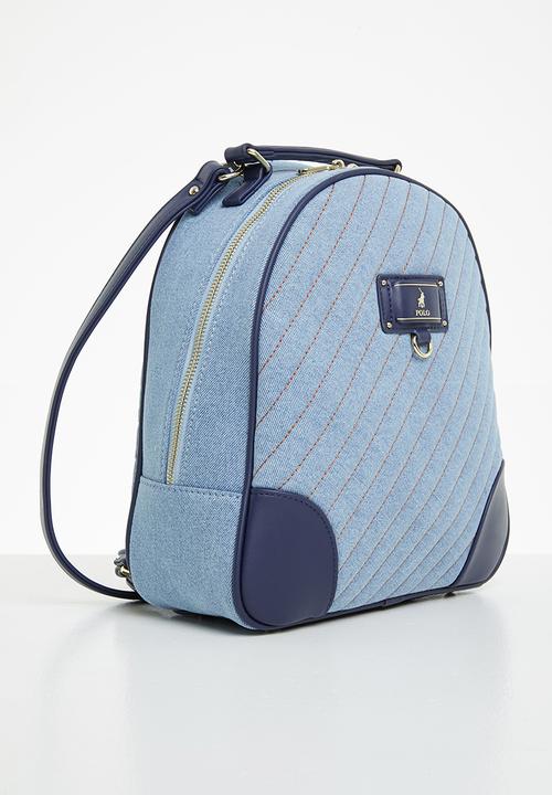 POLO - Denim quilt backpack - blue