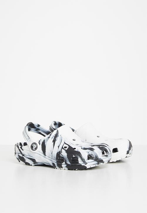 Crocs - Classic marbled clog k - black & white