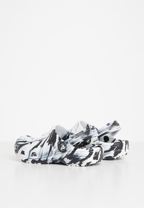 Crocs - Classic marbled clog k - black & white