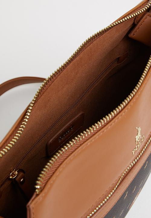 POLO - Floral  crossbody bag - brown