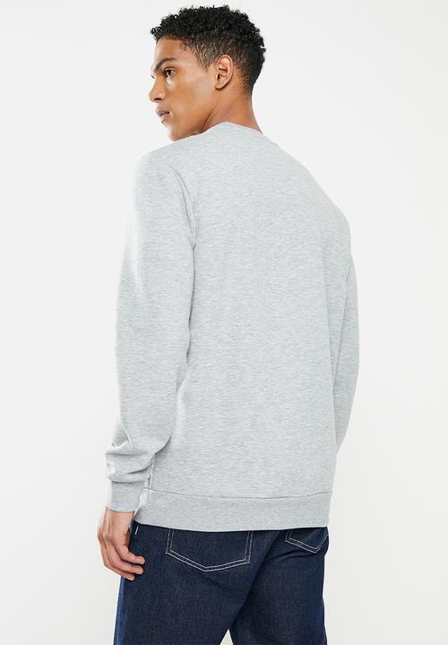 Only & Sons - Onstokyo reg print crew neck - grey