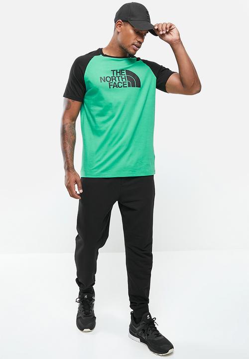 The North Face - M short sleeve raglan easy tee - teal & black