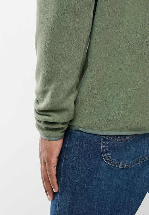 The North Face - 100 glacier 1/4 zip - thyme