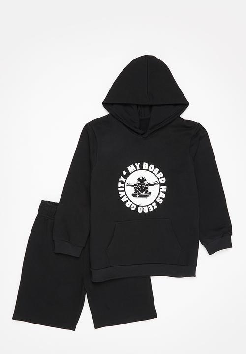 Rebel Republic - NASA hoodie & short set - black