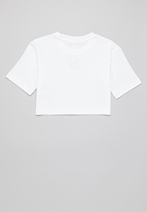 PUMA - Girl cropped tee  - white