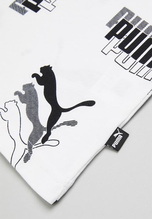 PUMA - Puma power aop tee b - puma white