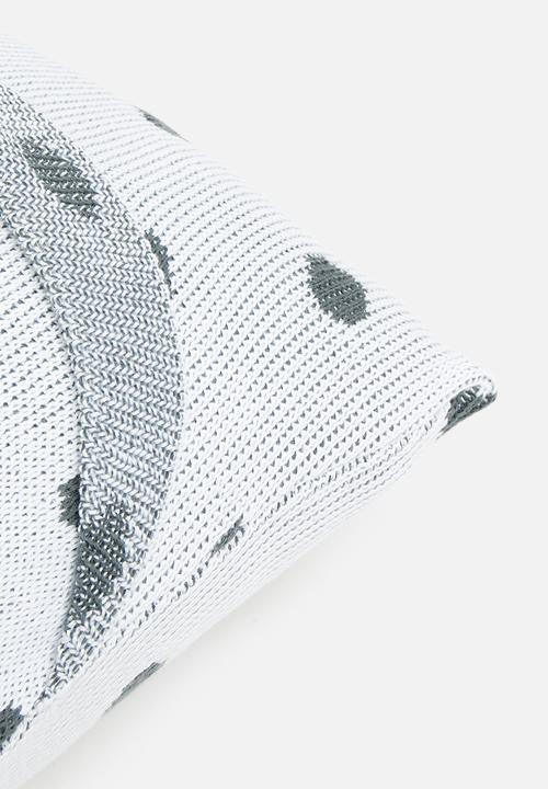 Sixth Floor - Lotty knit cushion cover - white & charcoal