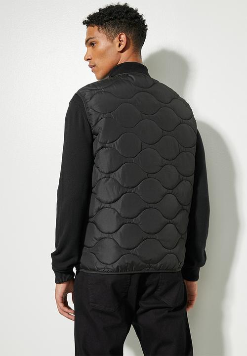 Superbalist - Rowley quilted utility vest - black