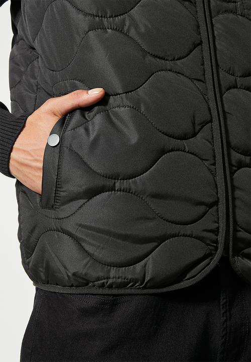 Superbalist - Rowley quilted utility vest - black