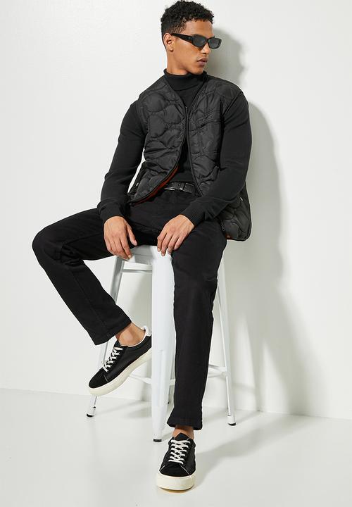 Superbalist - Rowley quilted utility vest - black