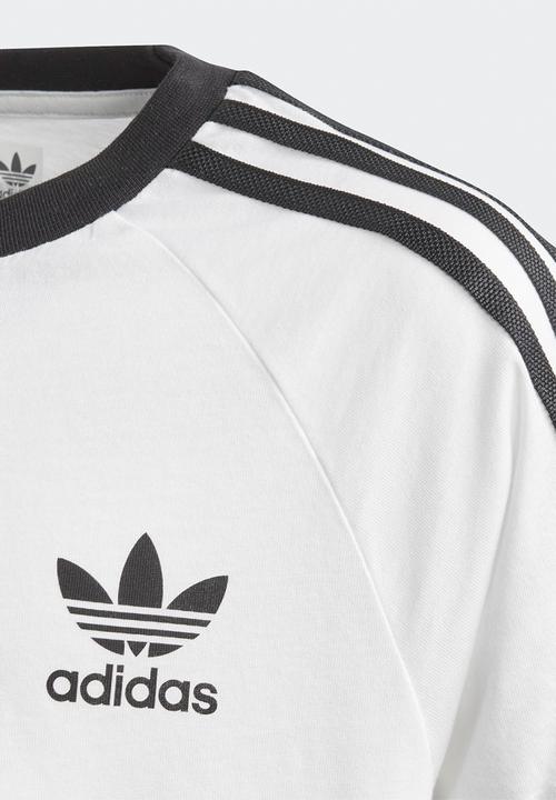 adidas Originals - 3 stripe tee - white