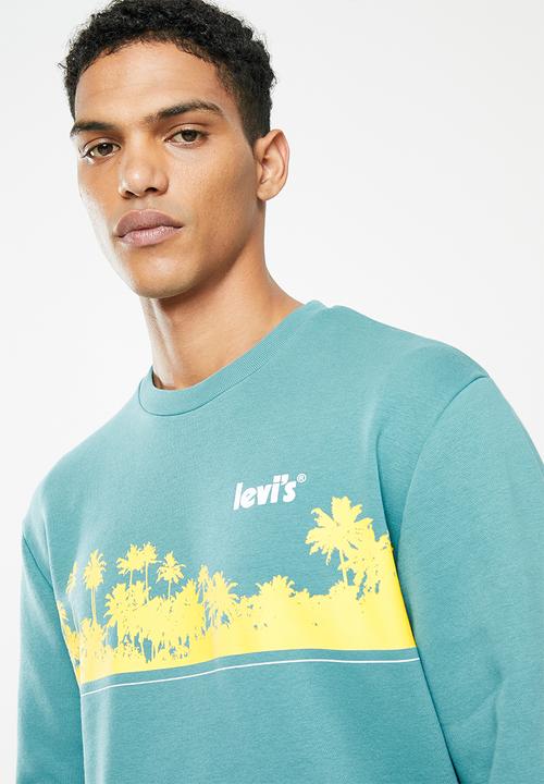 Levi’s® - T3 graphic crew sweatshirt - brittany blue