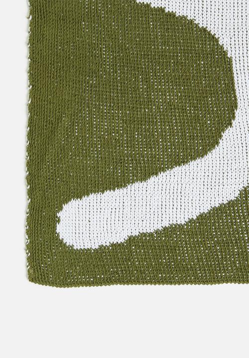 Sixth Floor - Penny cotton throw - olive green
