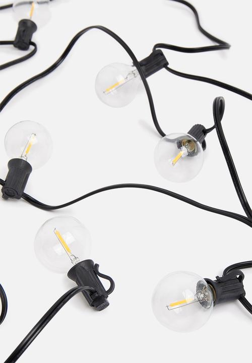 Sixth Floor - Outdoor solar string lights - black