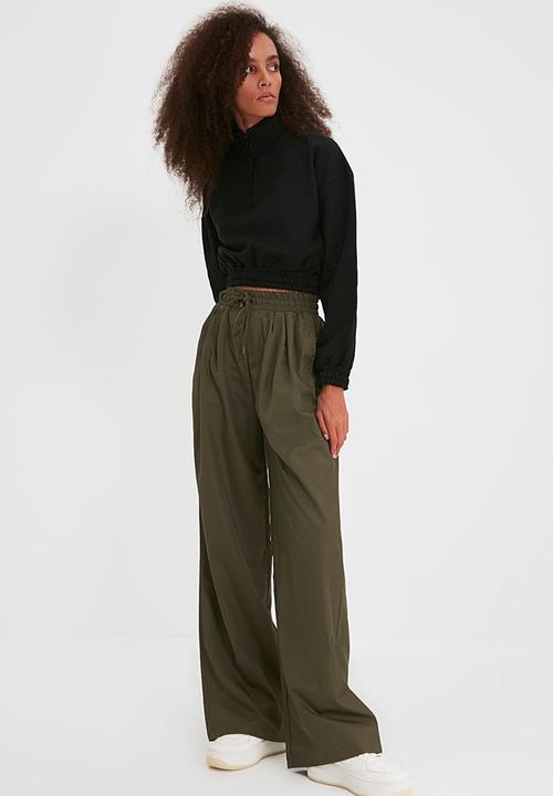 Trendyol - Knitted sweatpants  - khaki