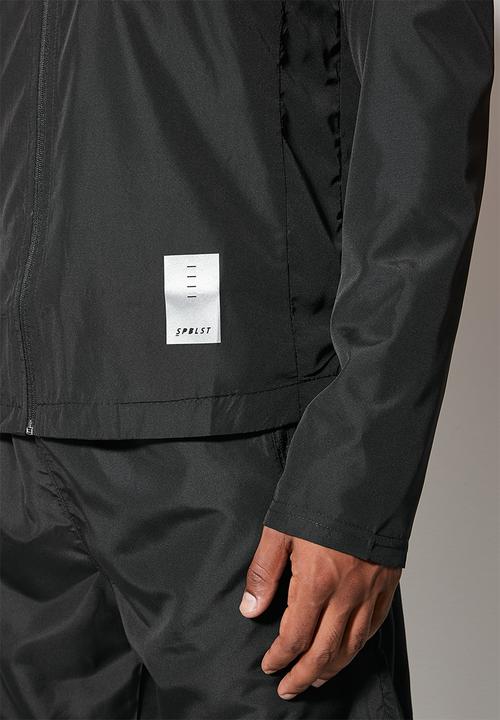 Superbalist - Light shell hooded running jacket - black
