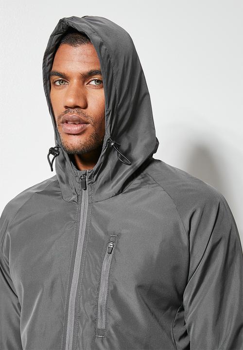 Superbalist - Light shell hooded running jacket - dark grey