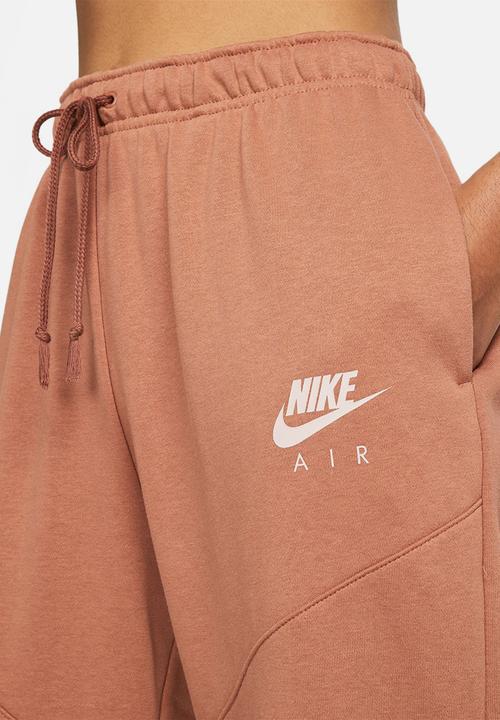 Nike - Nsw air flc pant - mineral clay, red bark & pink oxford