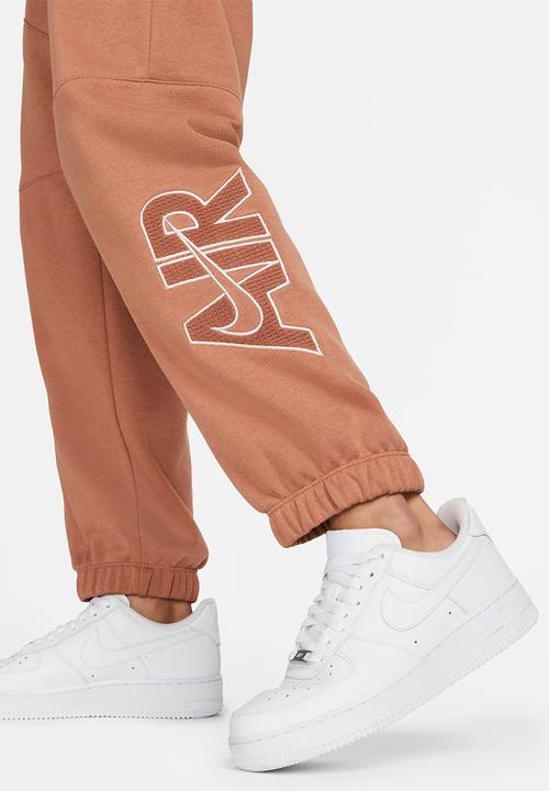 Nike - Nsw air flc pant - mineral clay, red bark & pink oxford