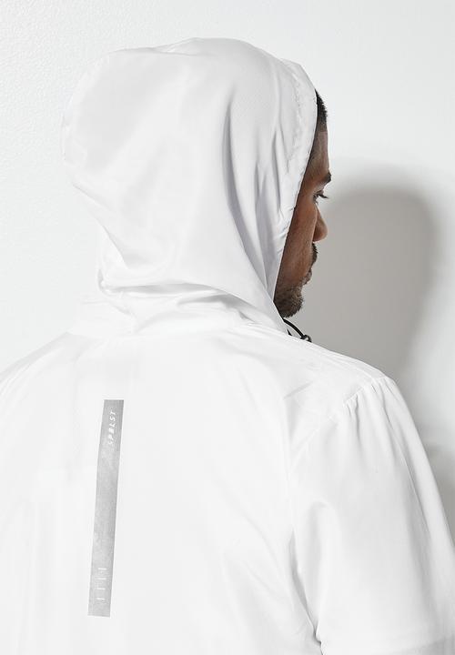 Superbalist - Light shell hooded running jacket - white