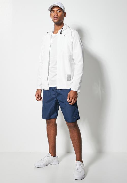 Superbalist - Light shell hooded running jacket - white