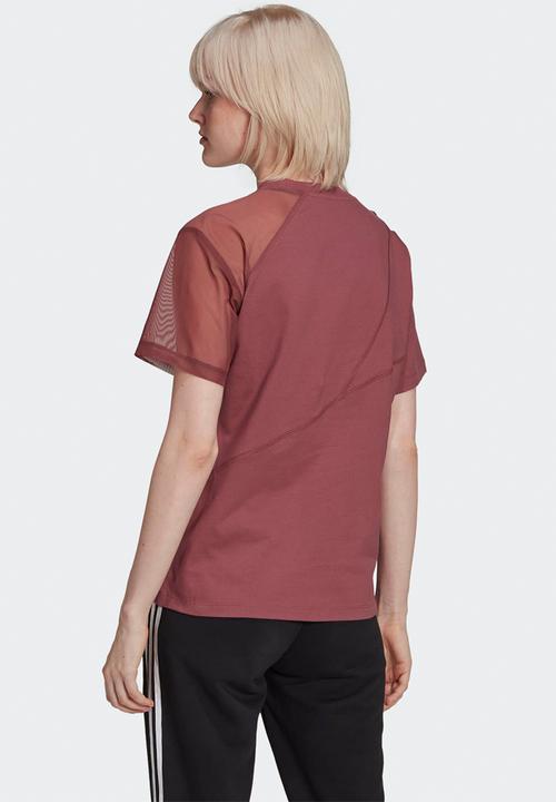 adidas Originals - French terry short sleeve tee - crimson