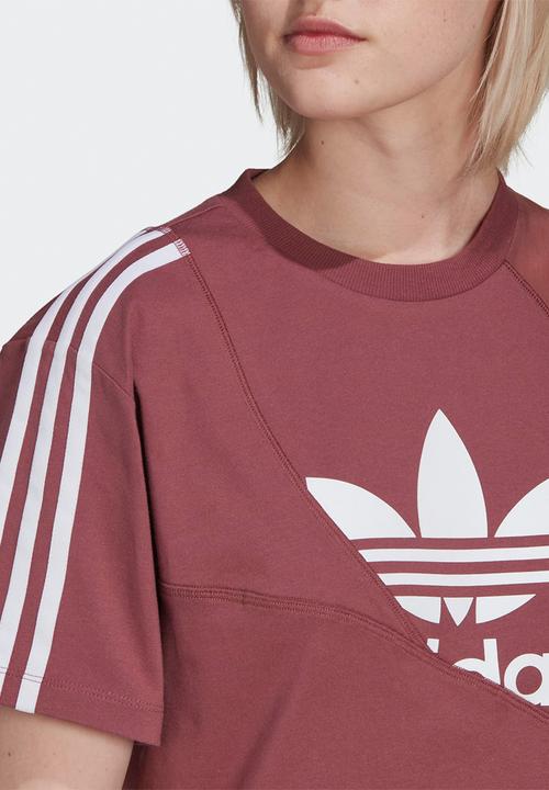 adidas Originals - French terry short sleeve tee - crimson
