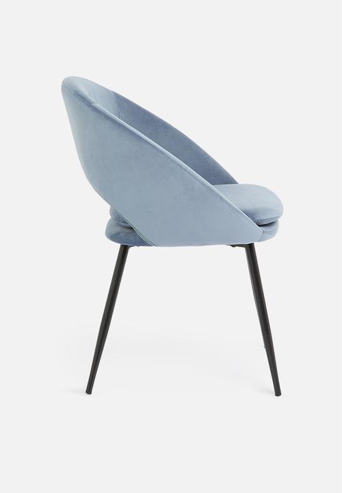 Sixth Floor - Mika chair - velvet blue