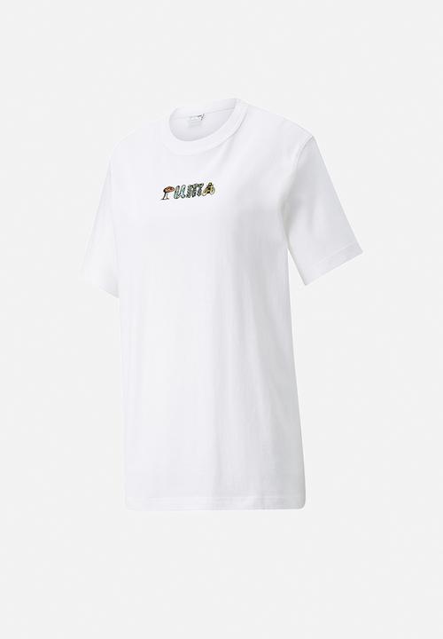 PUMA - Downtown relaxed graphics tee - white