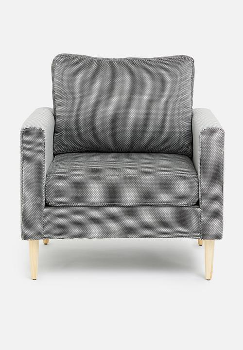 Sixth Floor - Soma armchair - black & white