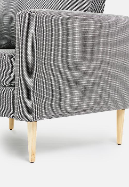 Sixth Floor - Soma armchair - black & white