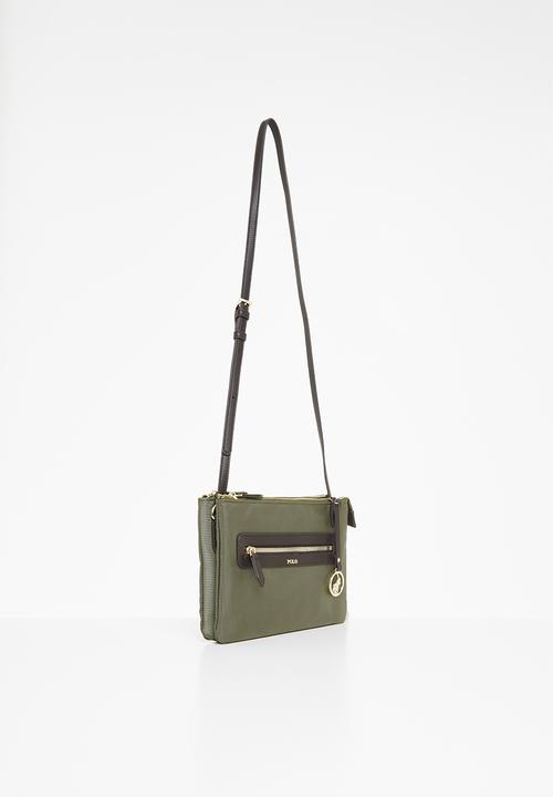 POLO - Double zip crossbody - olive