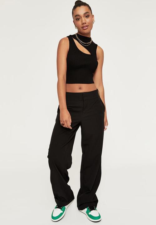Supré  - Adrienne cut out knit top - black