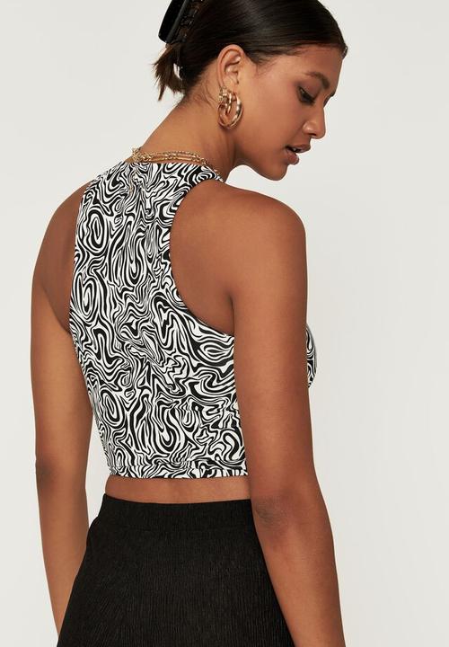 Supré  - Kiera printed tank top - nadia zebra black