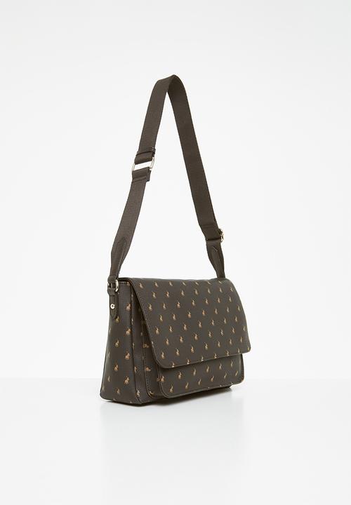 POLO - Signature flapover bag - brown