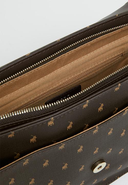 POLO - Signature flapover bag - brown