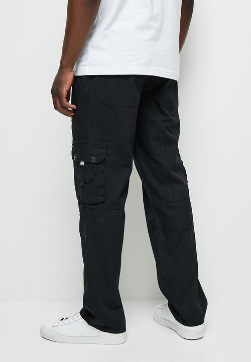 Lark & Crosse - Patric belted cargo pants - black