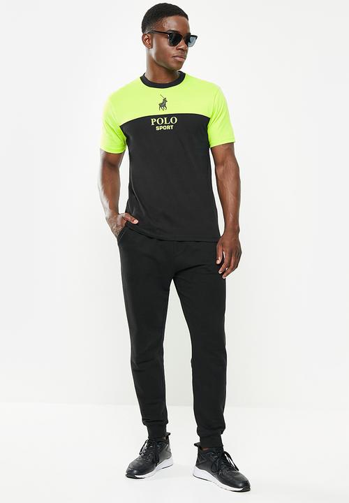 POLO - Men sport logo short sleeve tee - black