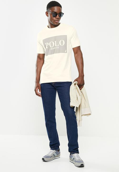 POLO - Men pjc reflective short sleeve tee - ecru