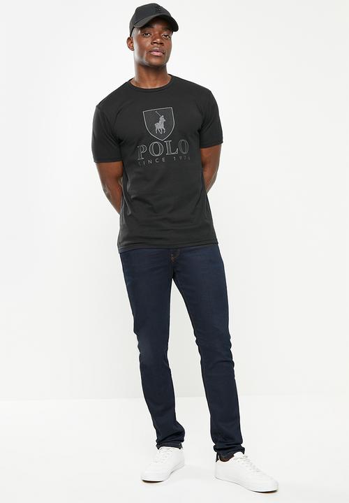 POLO - Men Cory Crest short sleeve tee - black