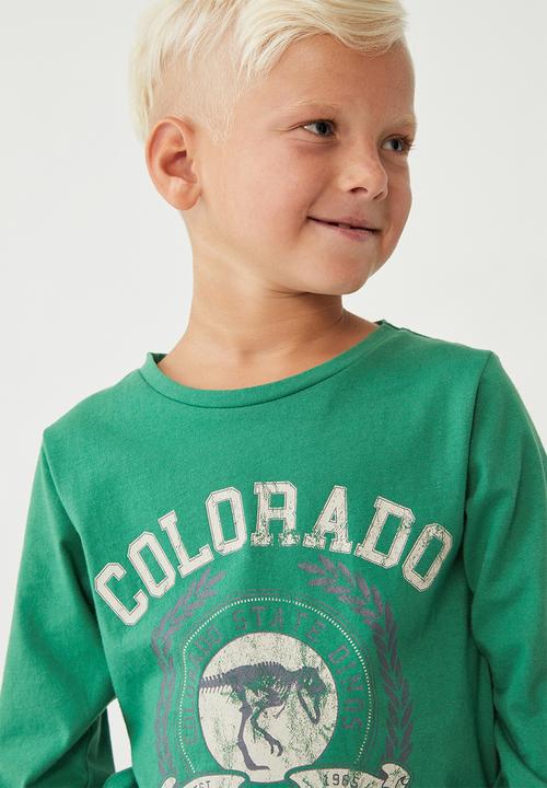 Cotton On - Max long sleeve tee - pickles & colorado dino crest