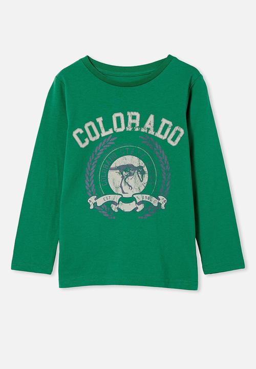 Cotton On - Max long sleeve tee - pickles & colorado dino crest