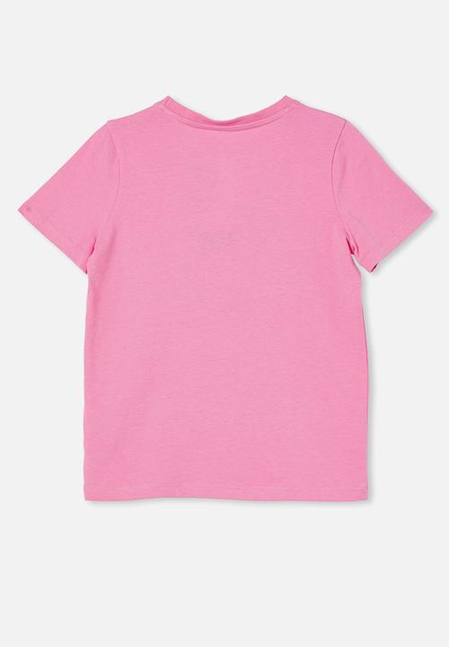 Cotton On - Stevie short sleeve embellished tee - pink gerbera/support girls flower
